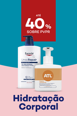 Hidrata&ccedil;&atilde;o Corporal com destaque promocional de at&eacute; 40% sobre pre&ccedil;o de Venda ao P&uacute;blico Recomendado